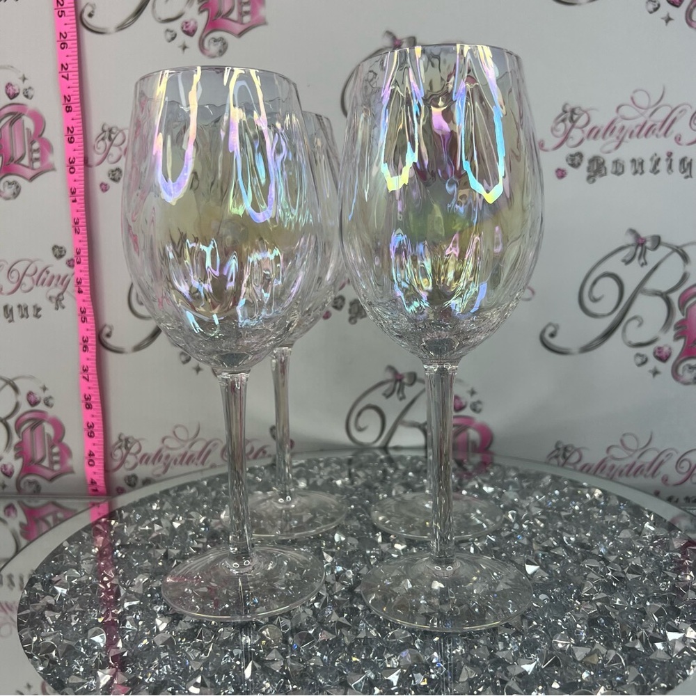 Clear Glass Stemless Wine Glasses - Set of 4